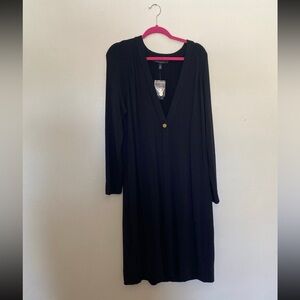 White House Black Market Black Duster Cardigan